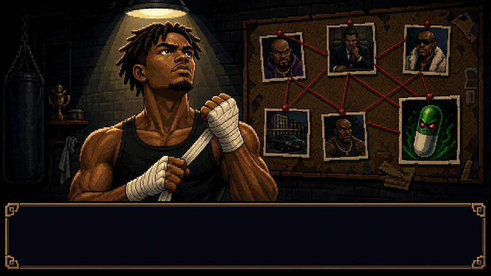 Story panel: Ansem wraps his hands in front of the target board